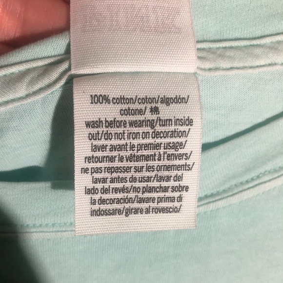 Victoria Secret PINK Women’s Blue Long Sleeve Crop Top Shirt.Preloved. - Picture 4 of 4